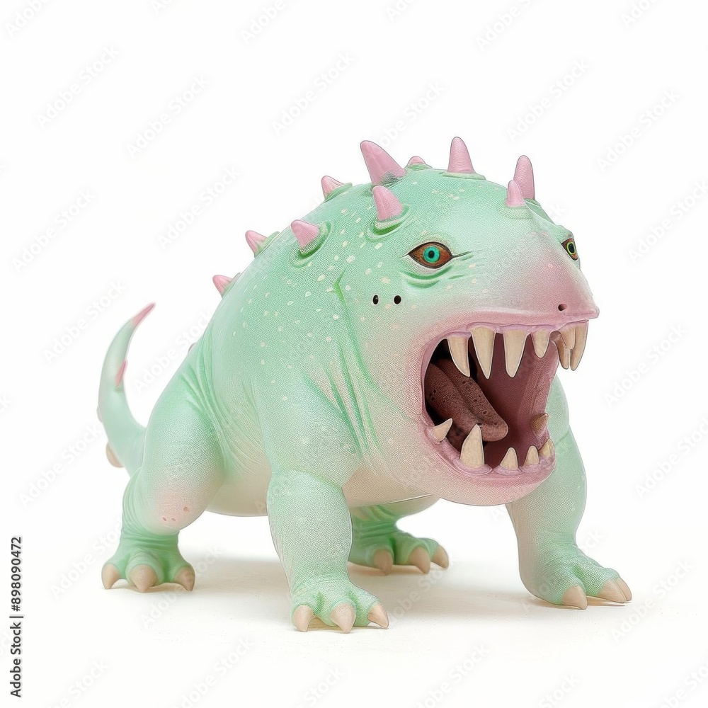 Obraz premium monster figure on solid white background, single object
