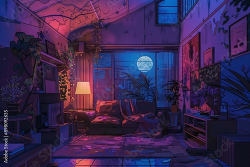 Abstract fear, cozy vibe, Generative AI 