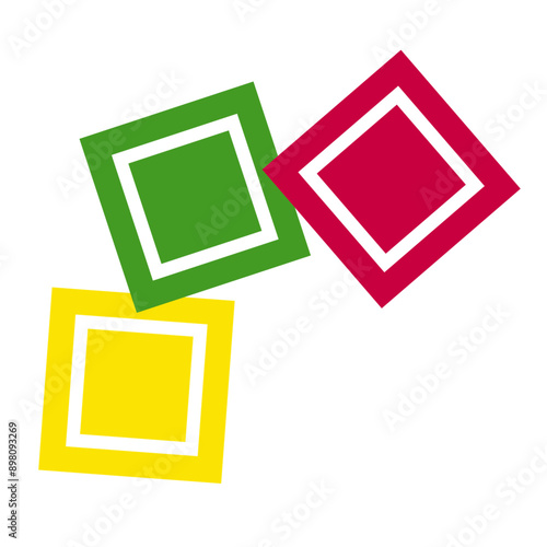 blocks, logo, logotype, framework, abstract, geometric, colorful, education, creativity, school, childeren, kindergarden