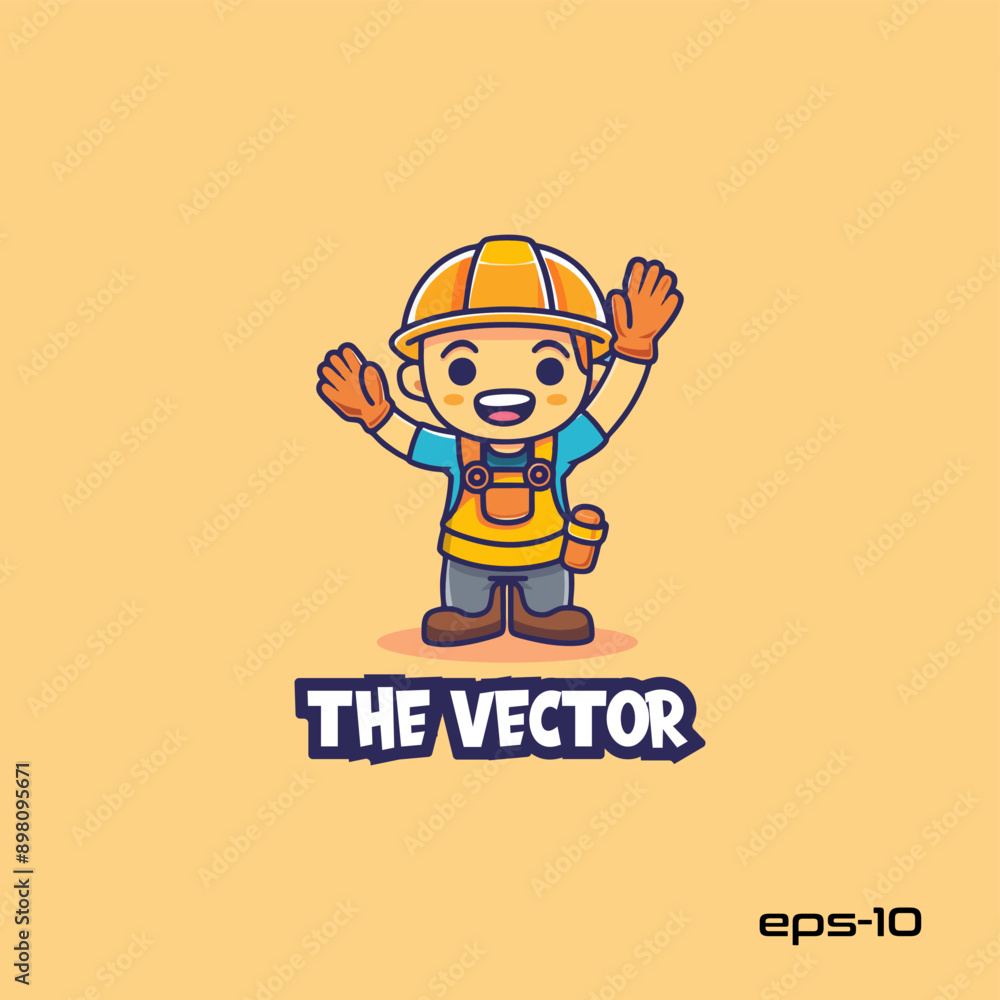 Cute mechanical logo, vector, mascot, character, cartoon, illustration Cute mechanical logo, vector, mascot, character, cartoon, illustration