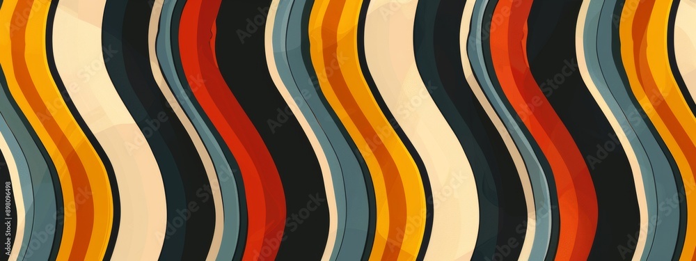 Bold colorful bent stripes. Bold colorful bent stripes.