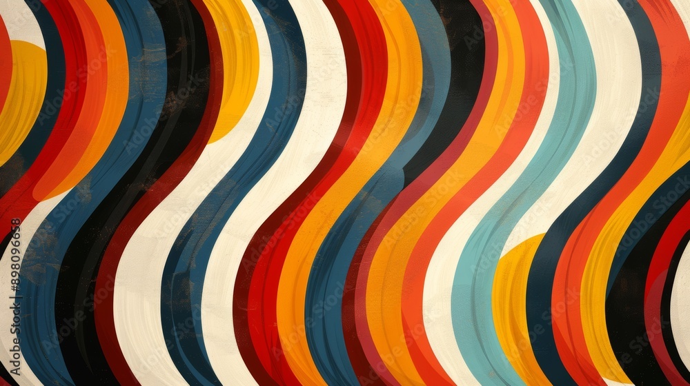 Bold colorful bent stripes. Bold colorful bent stripes.