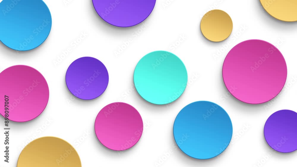 Animated 3D circles background, seamless loop Animated 3D circles background, seamless loop