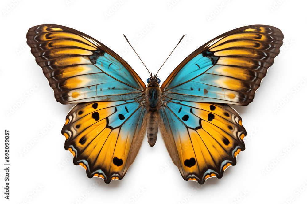 Fototapeta premium A beautiful butterfly isolated on white background. Butterfly.