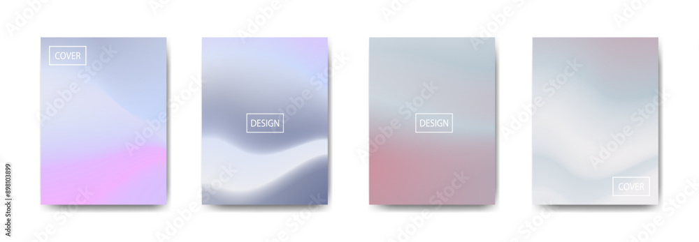 set of abstract background with beautiful gradation color, colorful background for poster flyer banner backdrop.vertical banner.cool fluid background vector illustration