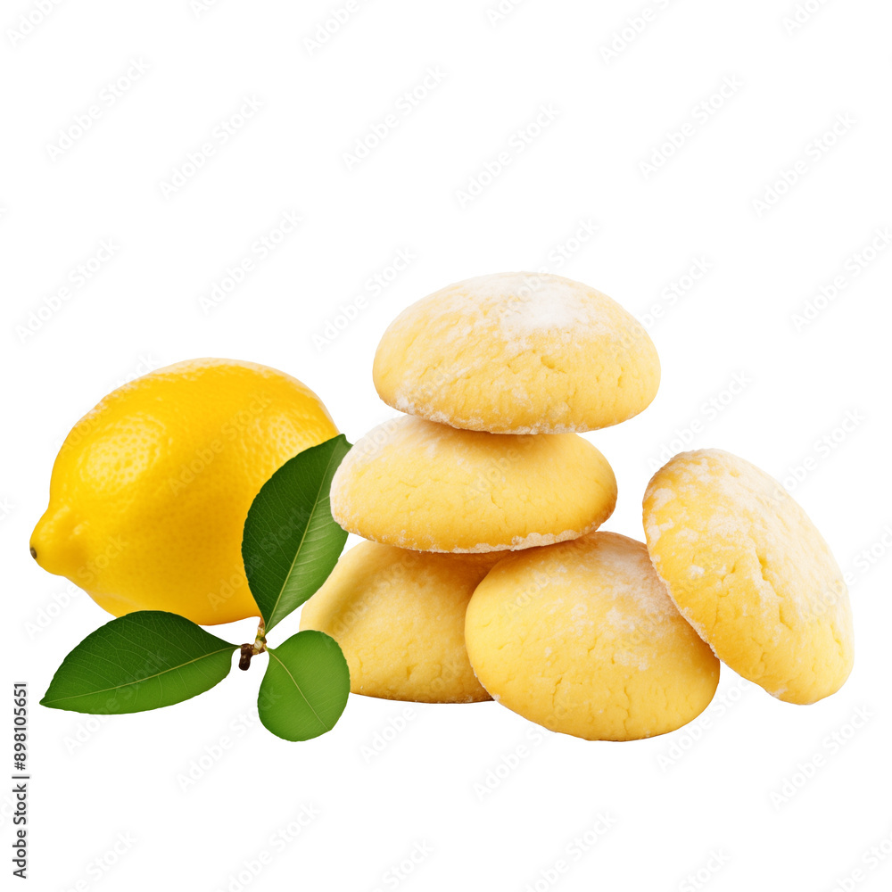 Lemon cookies with transparent background high quality image Lemon cookies with transparent background high quality image