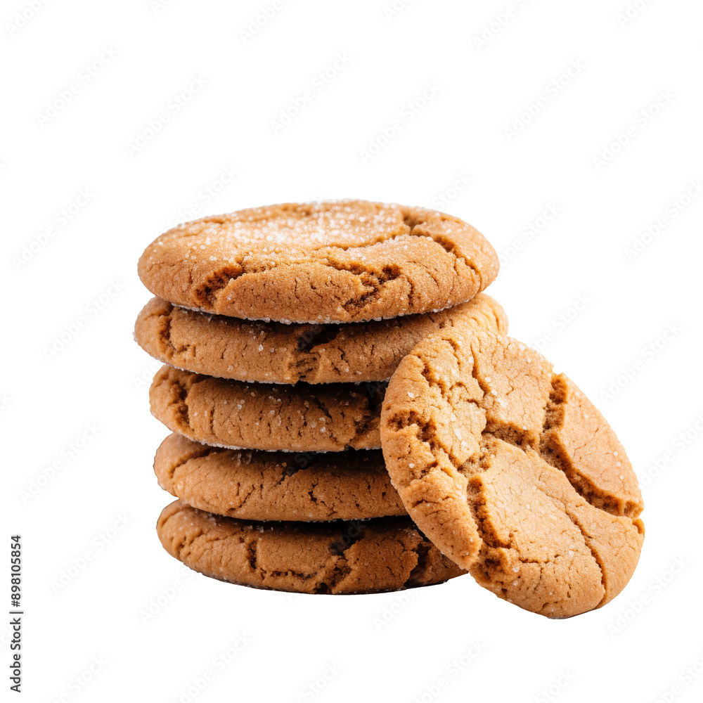 Molasses cookies with transparent background high quality image Molasses cookies with transparent background high quality image