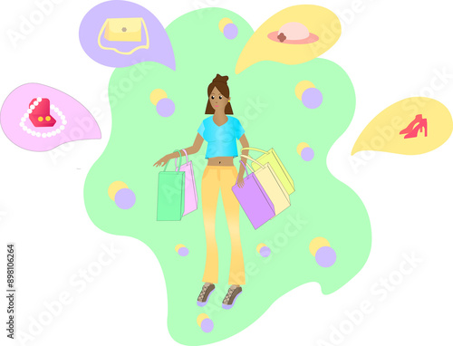 The girl shopping