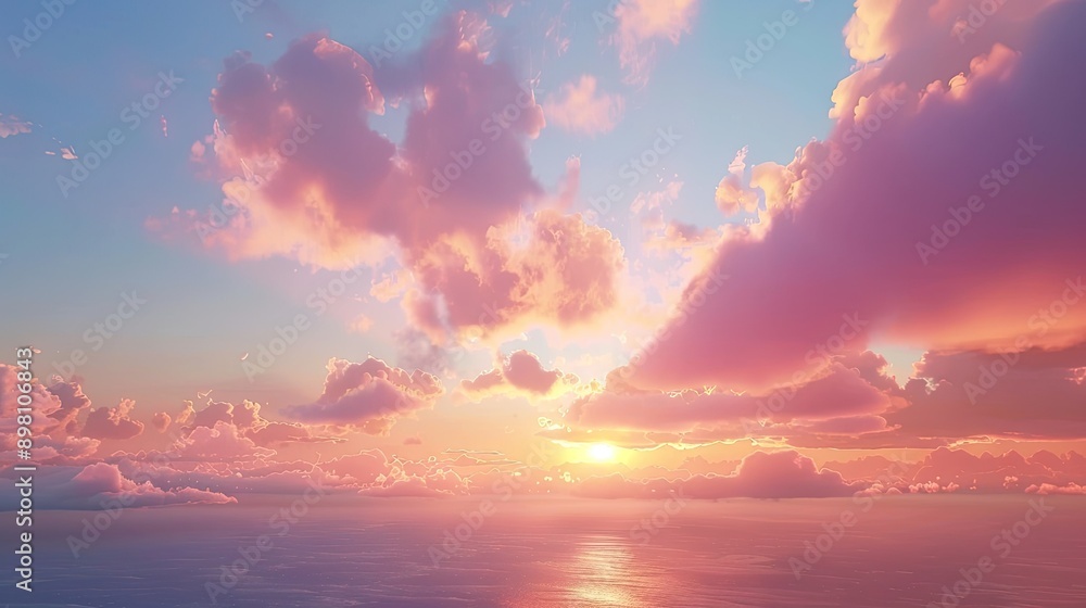 Colorful clouds at sunset creating a dreamy sky, with pastel hues blending seamlessly into the horizon with this inviting photo. Colorful clouds at sunset creating a dreamy sky, with pastel hues blending seamlessly into the horizon with this inviting photo.