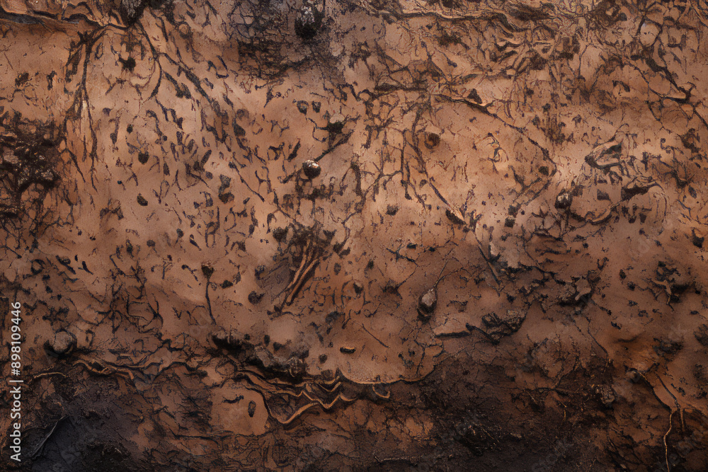 Processed collage old dry brown clay surface texture. Background for banner, backdrop or texture Processed collage old dry brown clay surface texture. Background for banner, backdrop or texture