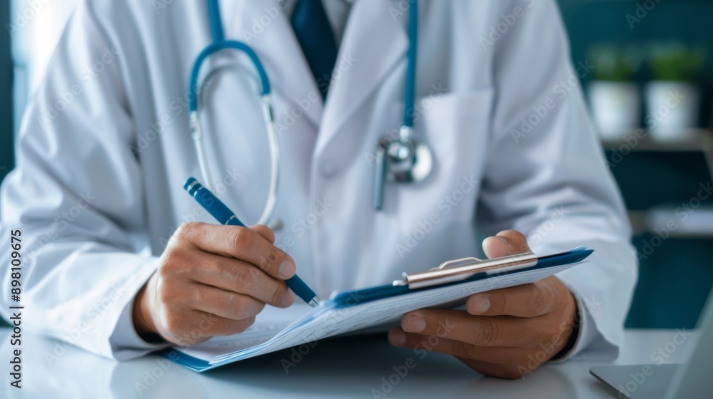 A close-up of a public health consultant with medical records in an urban environment underscores the societal health impact. A close-up of a public health consultant with medical records in an urban environment underscores the societal health impact.