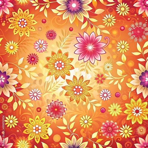 Floral Pattern Background.