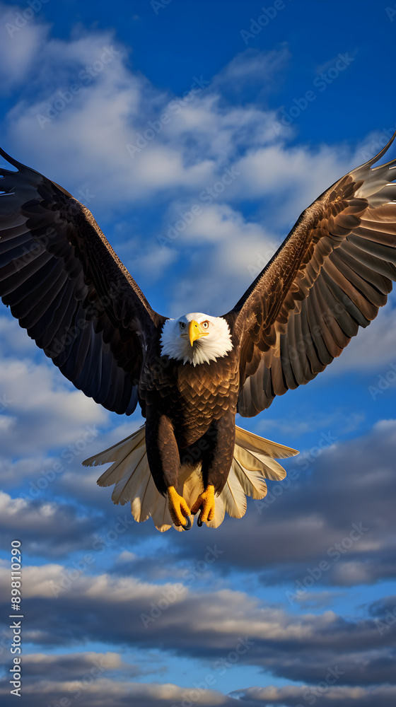 Majestic Eagle Soaring High in the Clear Blue Sky : A Display of Freedom and Dominance Majestic Eagle Soaring High in the Clear Blue Sky : A Display of Freedom and Dominance