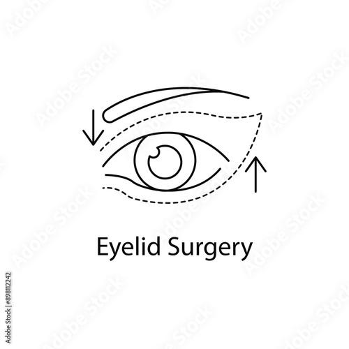 Eyelid Surgery, Blepharoplasty, Eye Lift, Cosmetic Surgery, Eyelid Lift, Eyelid Surgery Icon, Eyelid Surgery Vector, with editable stroke.