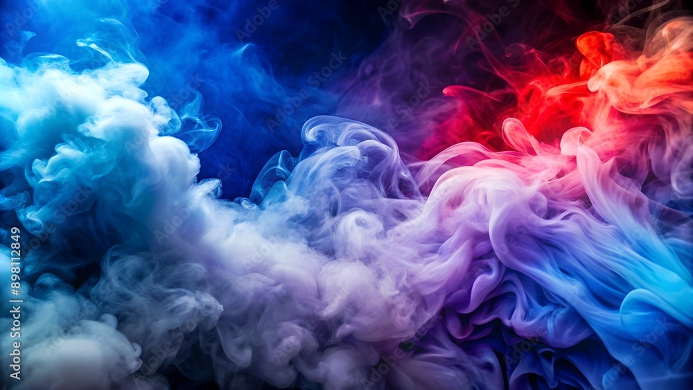 Fototapeta premium abstract blue and yellow smoke background with space for text