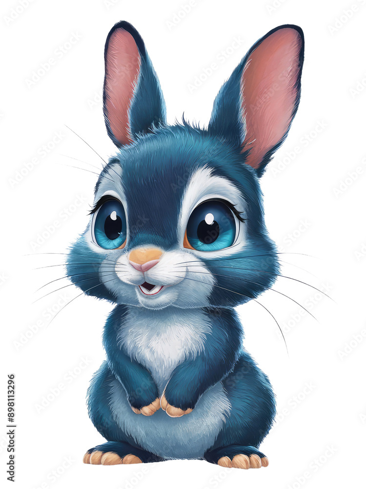 Isolated PNG baby bunny, GENERATIVE AI Isolated PNG baby bunny, GENERATIVE AI