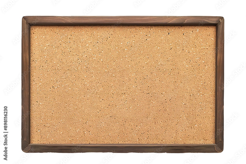 Fototapeta premium Empty cork board banner on transparent background Generative Ai