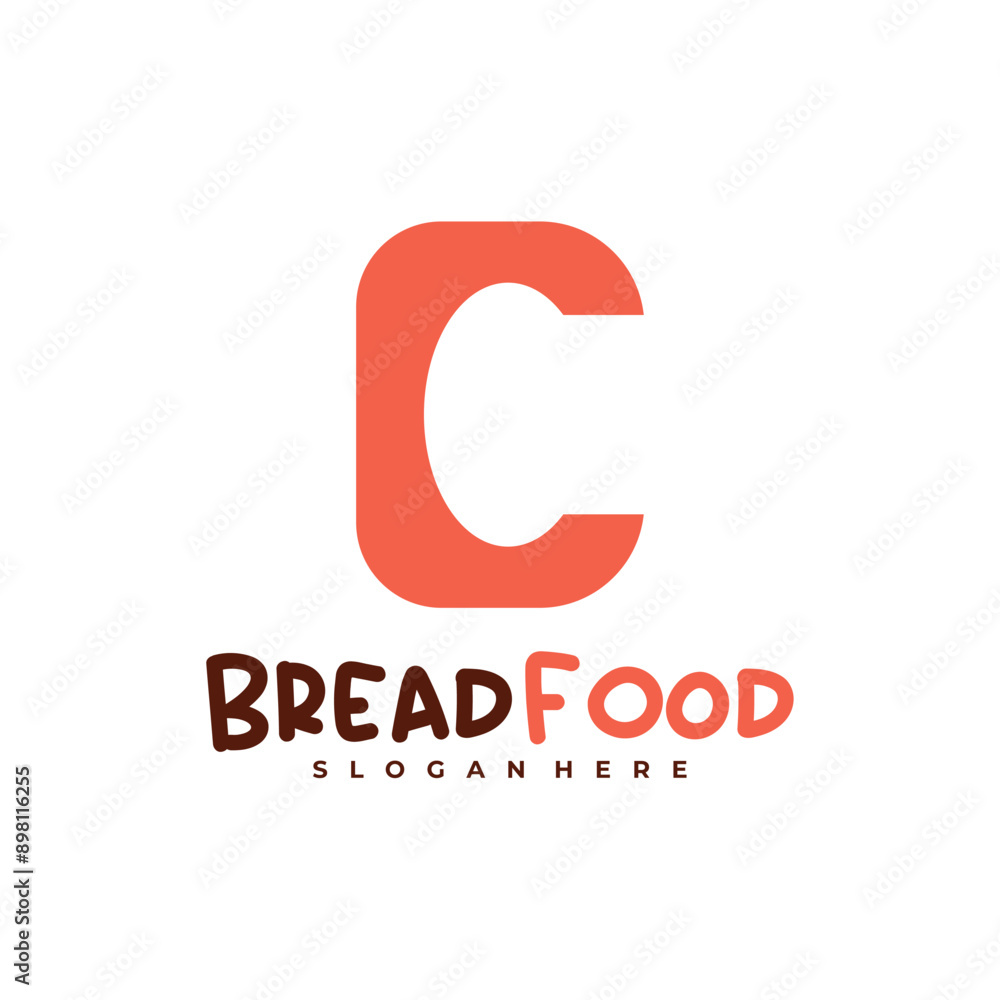 Bread with C logo vector template, Creative Bread logo design concepts Bread with C logo vector template, Creative Bread logo design concepts