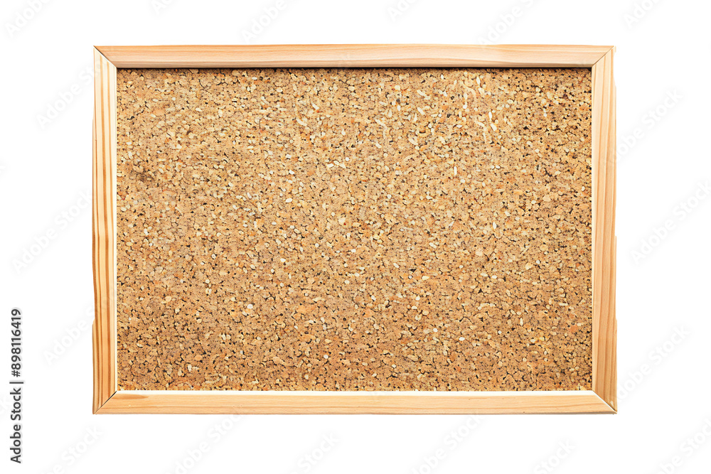 Fototapeta premium Empty cork board banner on transparent background Generative Ai