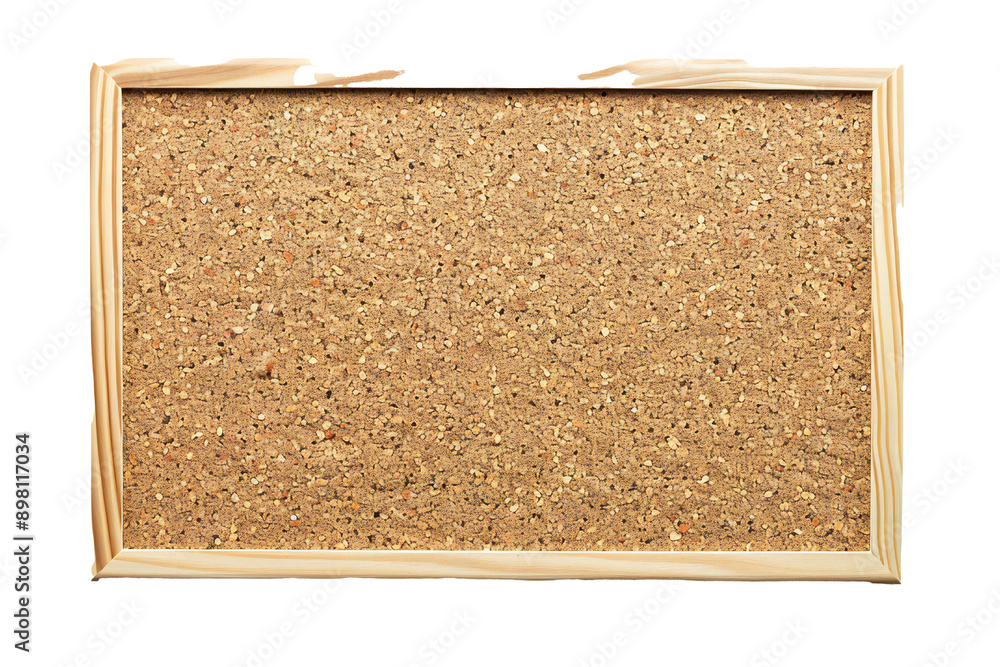 Fototapeta premium Empty cork board banner on transparent background Generative Ai