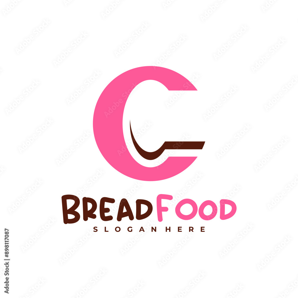 Bread with C logo vector template, Creative Bread logo design concepts Bread with C logo vector template, Creative Bread logo design concepts