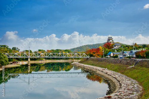 Okayama castle in Okyama prefecture, Chugoku, Japan. photo