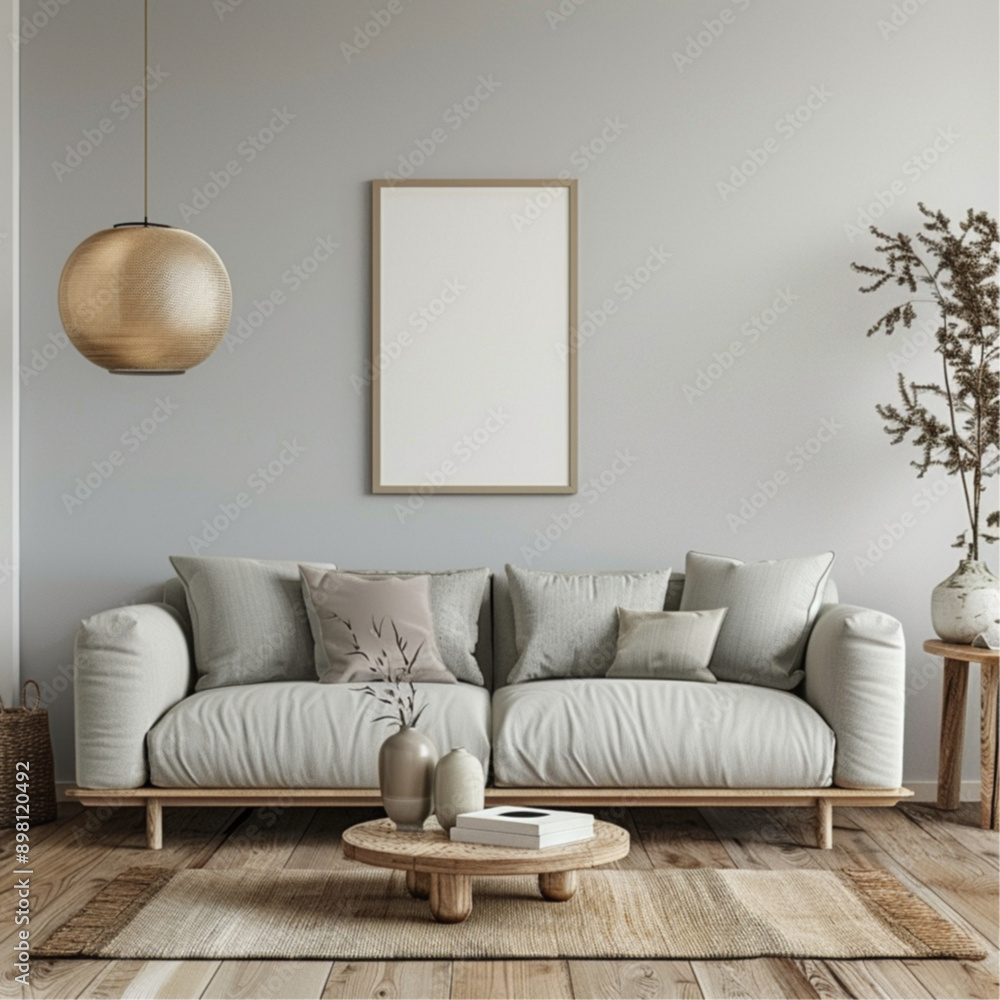 Capturing the unique blend of functionality and style in a living room adorned with minimalist scandinavian sofa furniture. Capturing the unique blend of functionality and style in a living room adorned with minimalist scandinavian sofa furniture.