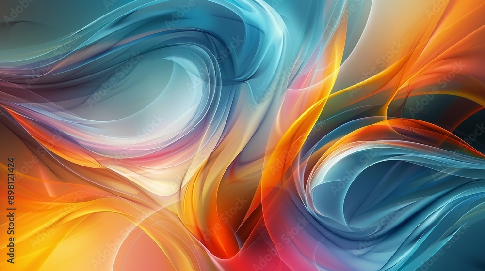 custom made wallpaper toronto digitalVibrant abstract background featuring flowing wavy lines in a mix of warm and cool tones