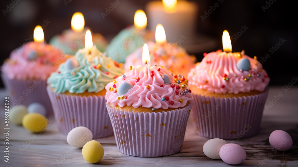 cake or cup cake for celebration on background cake or cup cake for celebration on background
