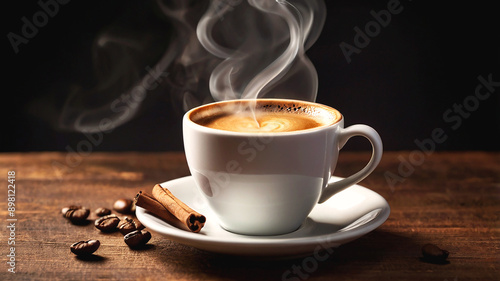 a cup of hot coffee with latte art on it