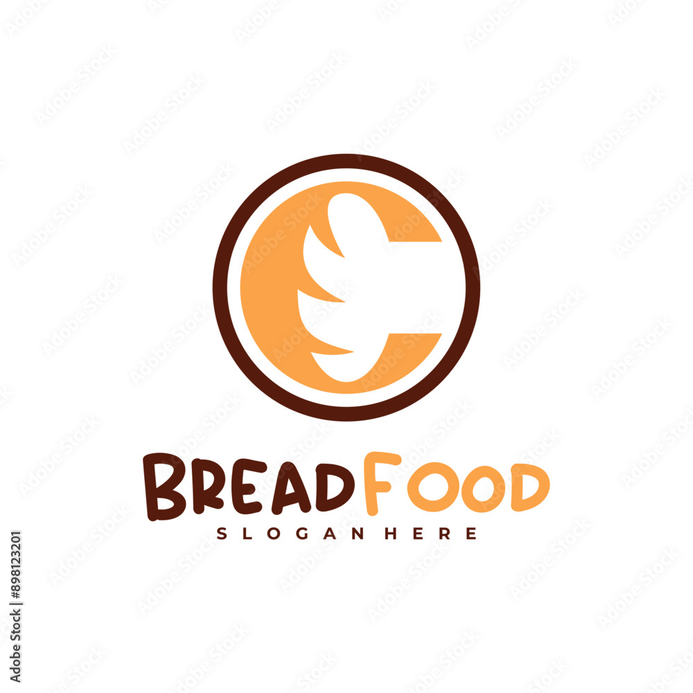 Bread with C logo vector template, Creative Bread logo design concepts Bread with C logo vector template, Creative Bread logo design concepts