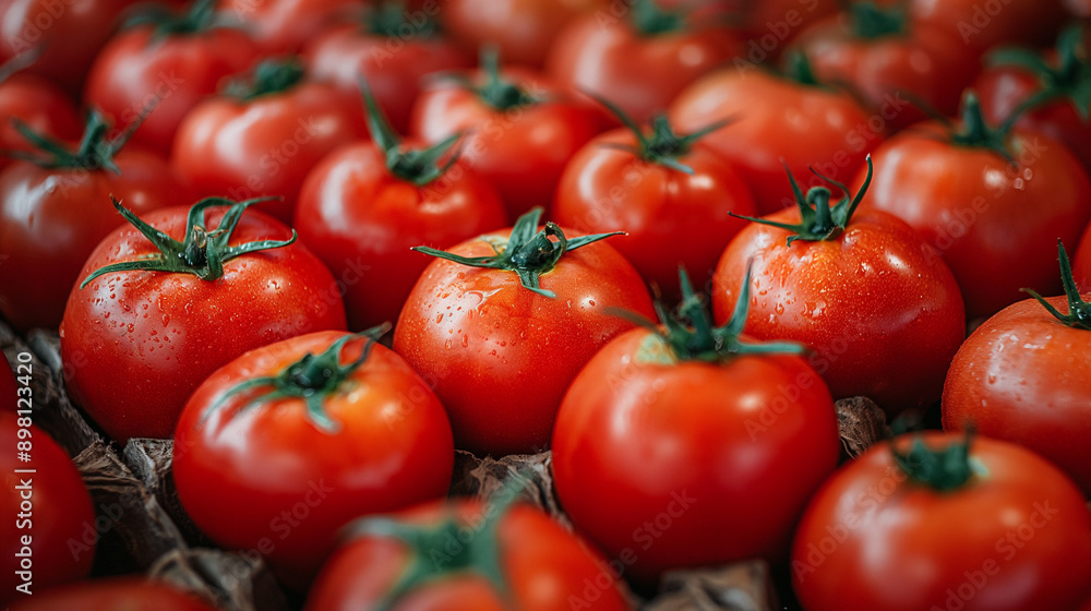 Beautiful red tomatoes. Top view. Tomatoes pattern background Beautiful red tomatoes. Top view. Tomatoes pattern background