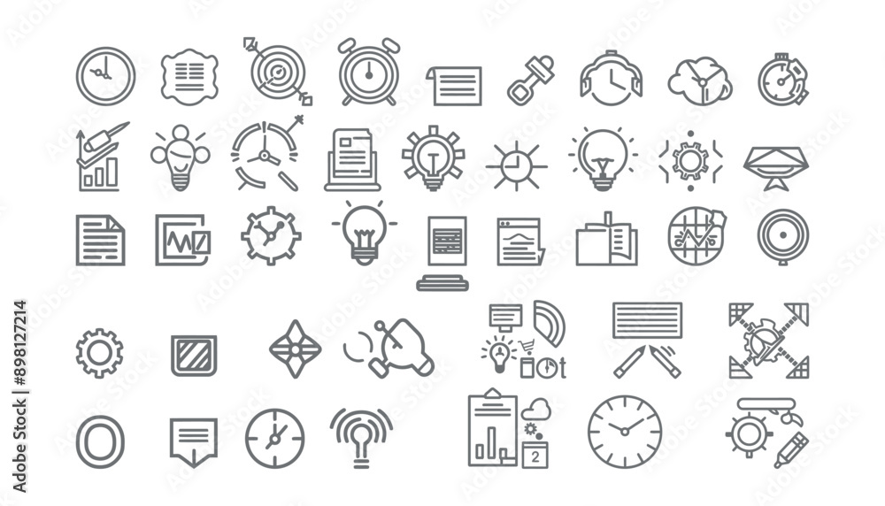 Business Efficiency icon set.With Concepts like Process Automation,Time Management, Workflow Optimization,Resource Allocation, Productivity Tools,Performance Analytics Editable Vector illustration Business Efficiency icon set.With Concepts like Process Automation,Time Management, Workflow Optimization,Resource Allocation, Productivity Tools,Performance Analytics Editable Vector illustration