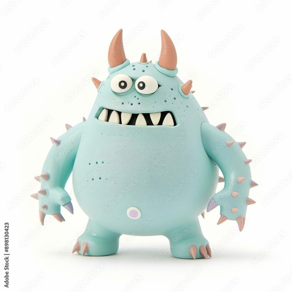 monster figure on solid white background, single object monster figure on solid white background, single object