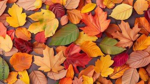 Pile of vibrant autumn leaves, showcasing the diverse colors and textures of fall