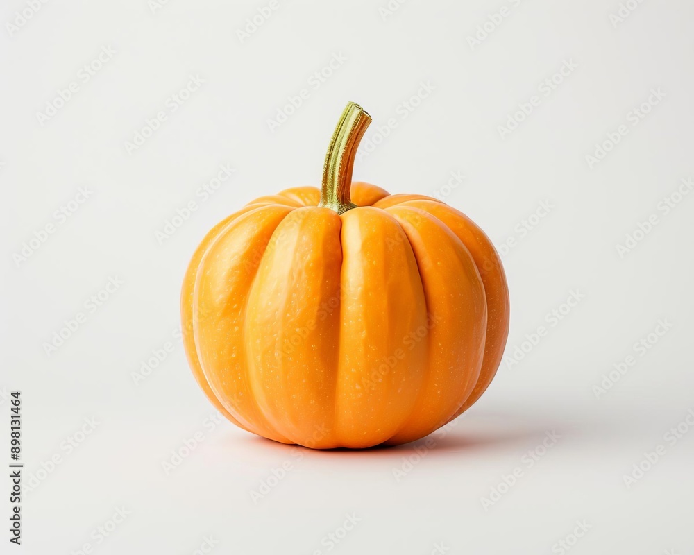 Obraz premium front porch pumpkin on solid white background, single object