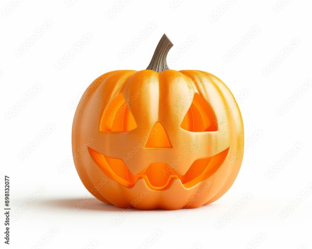 pumpkin lantern on solid white background, single object pumpkin lantern on solid white background, single object