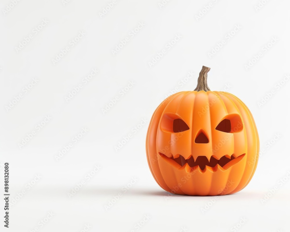 pumpkin lantern on solid white background, single object pumpkin lantern on solid white background, single object