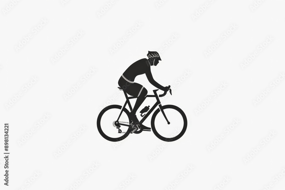 Image showcases the silhouette of a cyclist riding a bicycle in a side profile view, emphasizing motion, fitness, and the simplicity of black and white design. Image showcases the silhouette of a cyclist riding a bicycle in a side profile view, emphasizing motion, fitness, and the simplicity of black and white design.