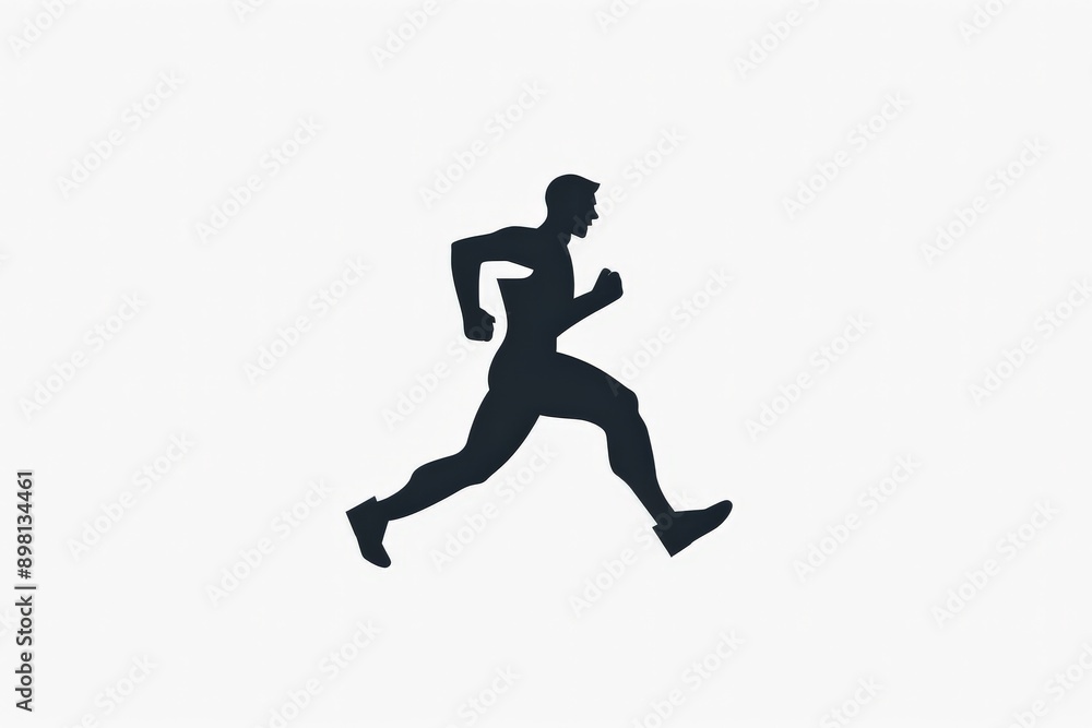 This image features a dynamic silhouette of a running figure, captured mid-leap. The minimalistic style emphasizes movement and athleticism, representing stamina and agility. This image features a dynamic silhouette of a running figure, captured mid-leap. The minimalistic style emphasizes movement and athleticism, representing stamina and agility.