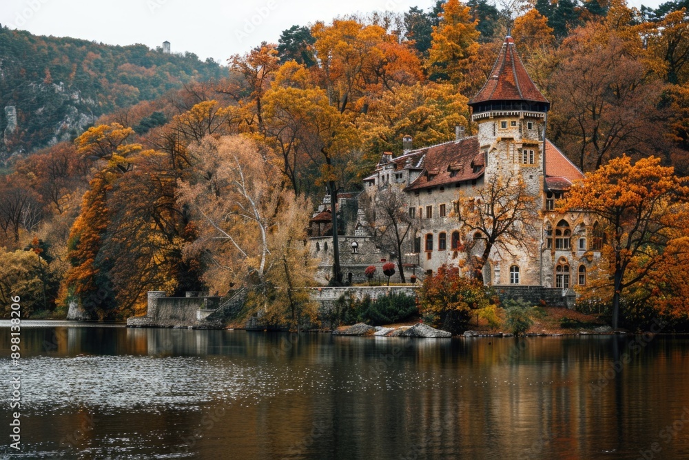 Obraz premium Lake house or villa