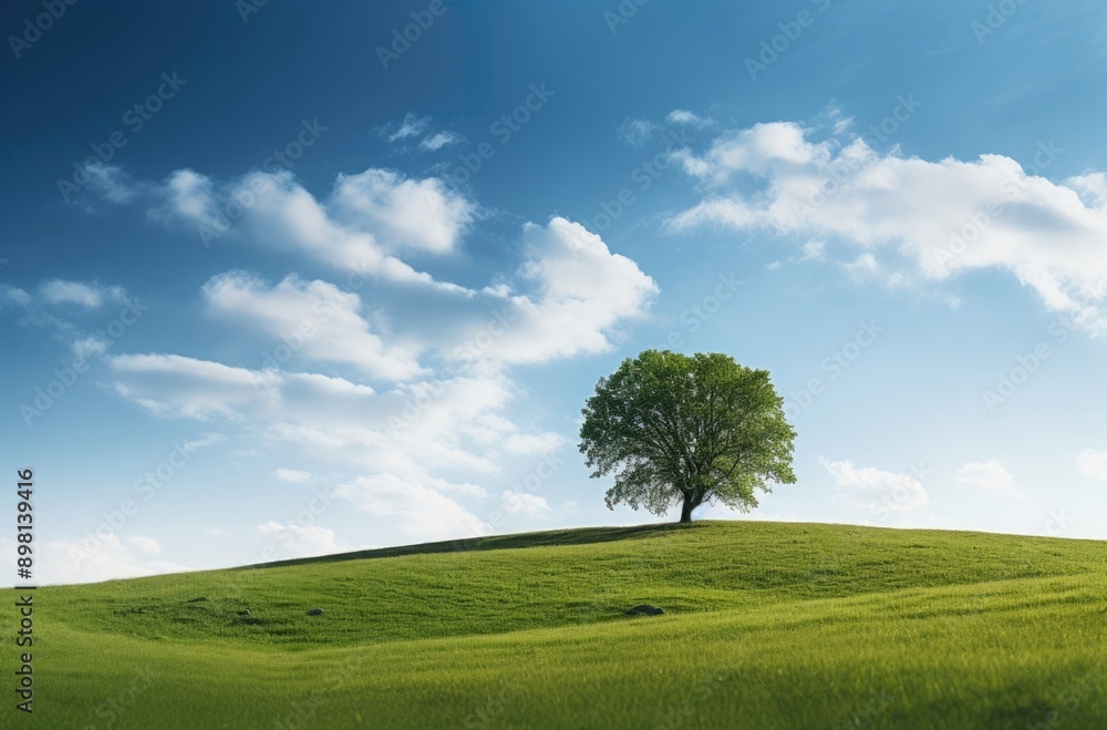 Obraz premium 丘 木 風景