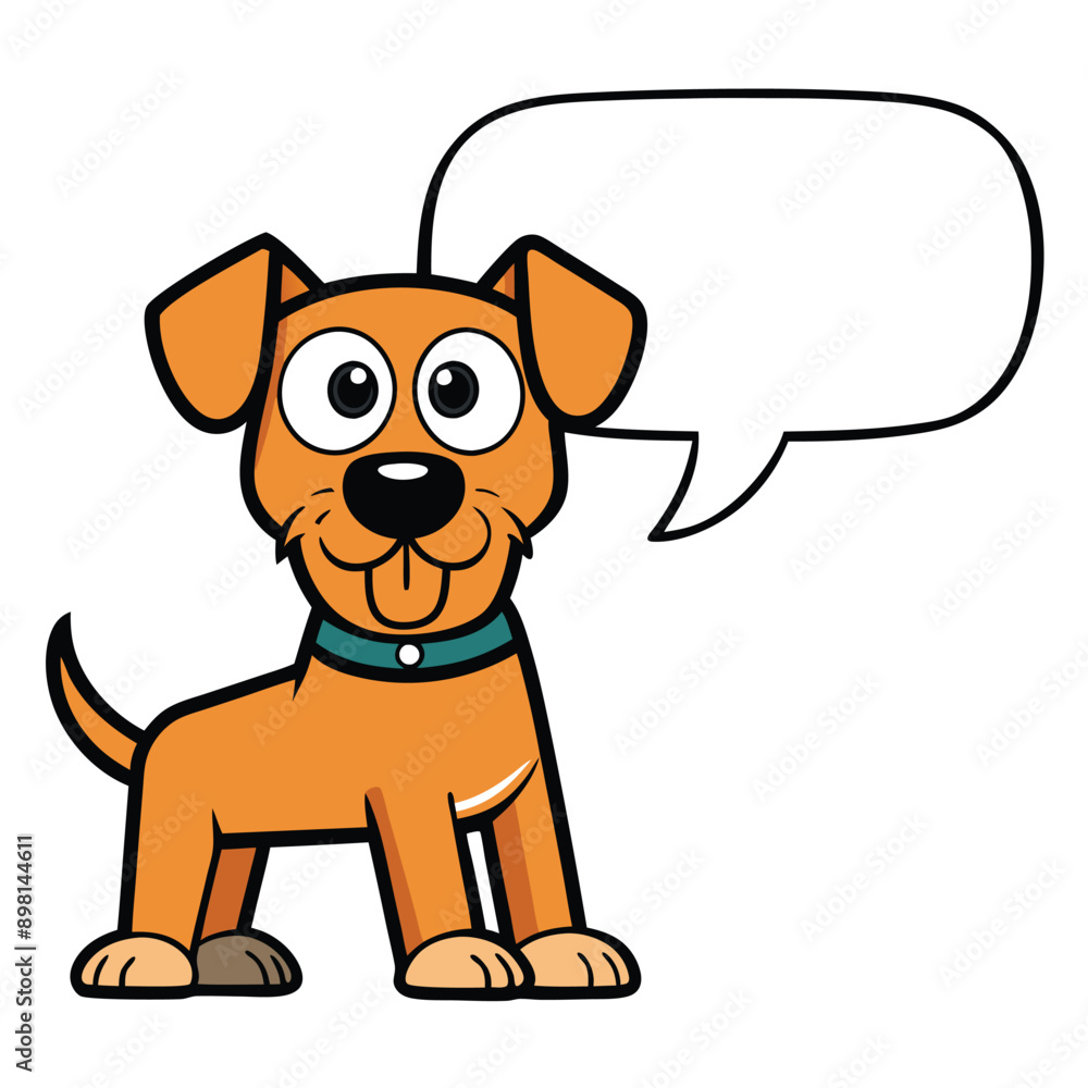 Cute Cavador Dog Speaking comic style Logo Icon Vector on White Transparent Background Cute Cavador Dog Speaking comic style Logo Icon Vector on White Transparent Background