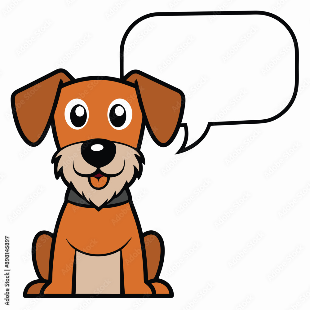 Cute Cavador Dog Speaking comic style Logo Icon Vector on White Transparent Background Cute Cavador Dog Speaking comic style Logo Icon Vector on White Transparent Background