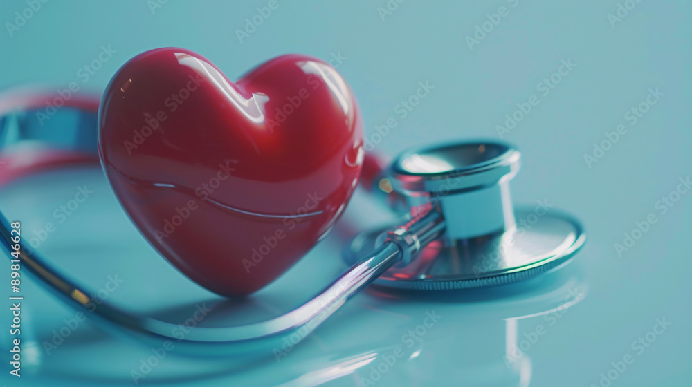 a red heart with a stethoscope a red heart with a stethoscope