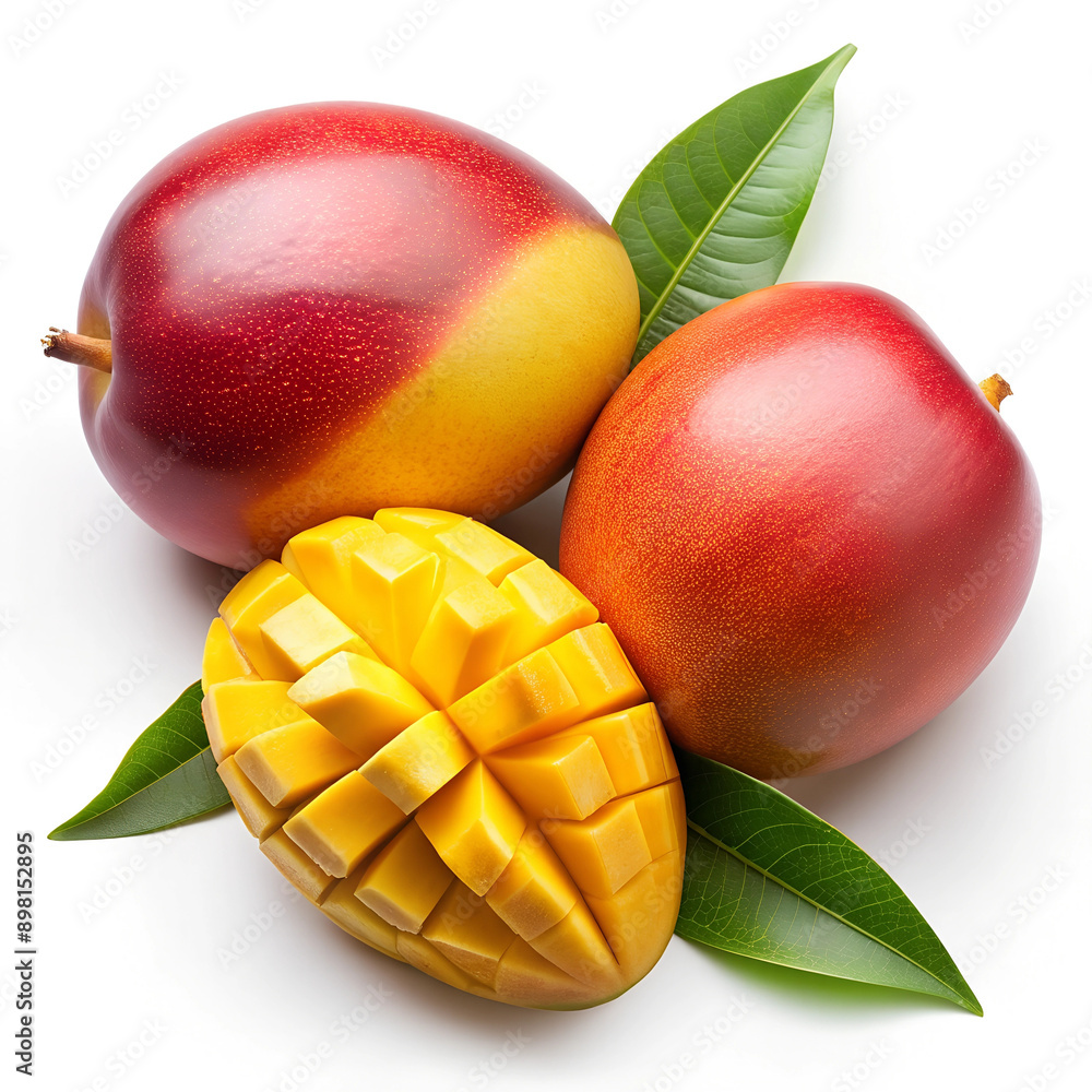 mangoes isolated on white background mangoes isolated on white background