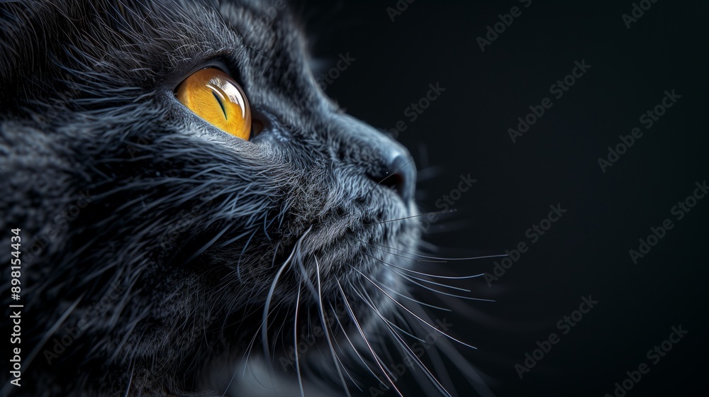 Black cat with yellow eyes, Black cat with yellow eyes,