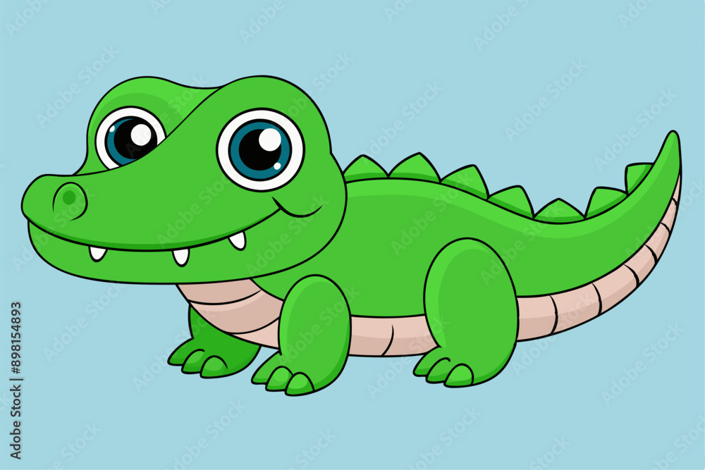 Naklejka premium Dynamic Crocodile Vector Graphics for Professional Design Projects – Ideal for Logos, Illustrations, and High-Quality Branding