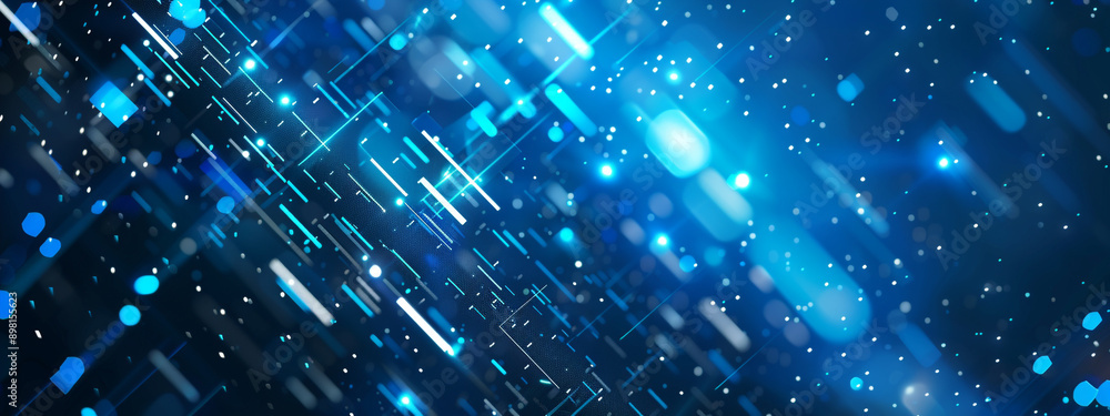 Obraz premium abstract digital blue technology background. 