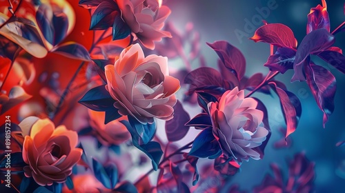 Floral abstract background